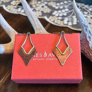 Geometric Copper Earrings